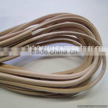 Round Leather Cords - Round strobel 4mm pastel pink 7