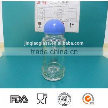 Fancy glass flavour jar with plastic cap