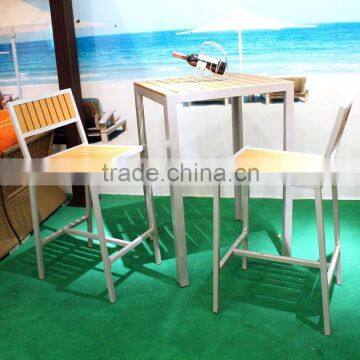 ZT-2021CT fashion aluminum polywood stackable bar furniture