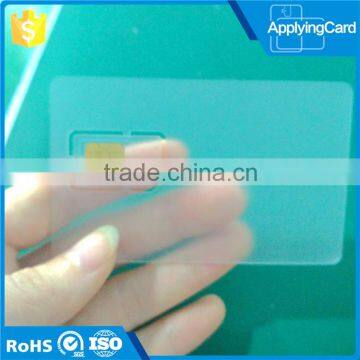 2016 new product 13.56mhz contact chip smart card/transparent card