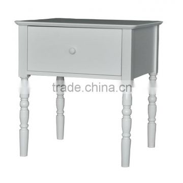 White wooden bedside table for wholesale