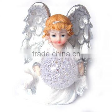 religious angel with led ball light