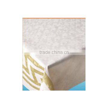 YW-3662 Embossed PVC tablecloth with non-woven/fannel backing