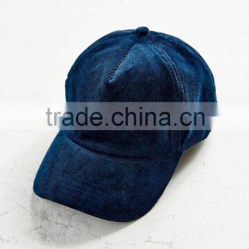 Navy Blue Custom Wholwsale Corduroy Baseball Hat