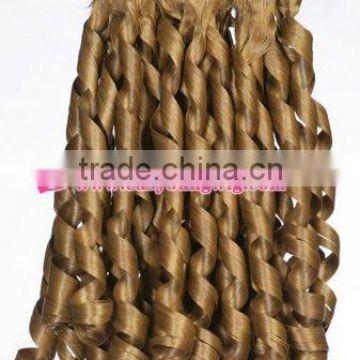 Wholesale synthetic blonde afro curly hair weave for braiding , hair extension,african hair