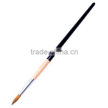 Factory Price 9 Pcs Long Wood Handle Artist Nylon Round Paint Brush Flat Paintbrush Fan Brushes Set Watercolor Painting Brush photo-3