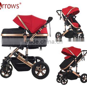 Lightweight Colorful Aluminium Alloy Baby Strollers Baby Pram Baby Push Chair Folding Easily 600D Oxford Polyster Fabric photo-3