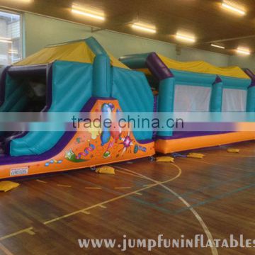 55ft inflatable assault Obstacle course hot sale indoor obstacle course jumping house and bouncy castle