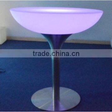 Remote Control Stainless Steel Base Led Lighting Cocktail Table photo-6
