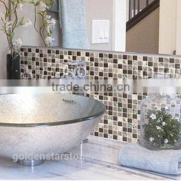 Coffee Crystal Mosaic Glass Tile and Slate Mix for Sunny Europe photo-3