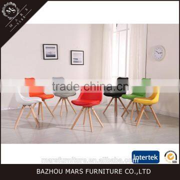 Cheap Plastic Furniture Design Wooden Leg Dinning Room Chair photo-2