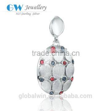 Royal Silver Pendant CZ stones 925 Silver Charm European Jewellery Gift for Party hancraft Charm PETY030