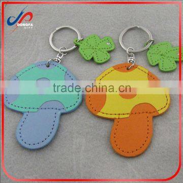 Factory Direct Custom PU Leather Key Chain With Metal Ring