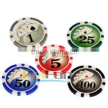 China supplier 11.5g OEM stickers poker chips