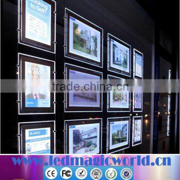 Cable Real Estate Light Window Display Led Light Pocket Illuminated Acrylic Holders photo-6