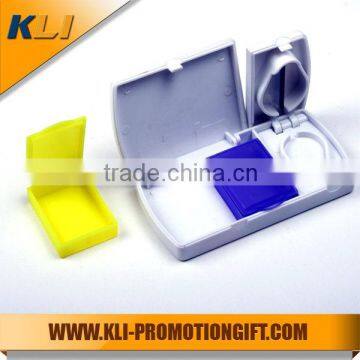 New design plastic pill box with lock and cutter