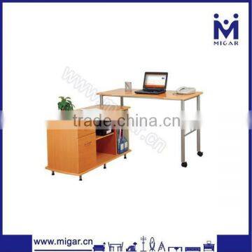 L shaped office Computer desk with file cabinet MGD-1421