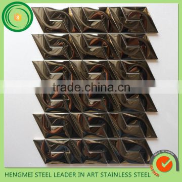 China Top Ten Selling Products Stainless Steel Mosaic for Interior Wall Paneling