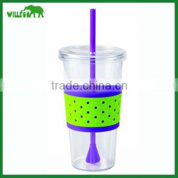 Hot China products wholesale Double wall drinking straw acrylic tumbler