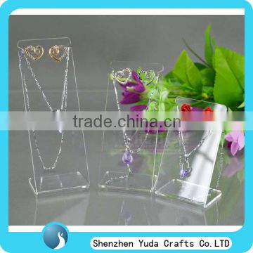 High transparent plexi necklace display holder acrylic display jewerly stand