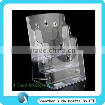 acrylic leaflet stand,acryl hanging brochure holder,3 tiers brochure holder