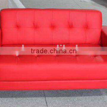 Latest Modern red Leather Cheap Sofa best selling small size