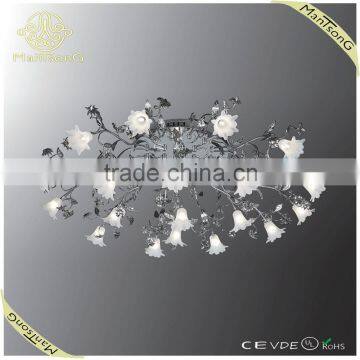 2014 hot sale Russian style G4 LED ceiling light with glass flower CE/VDE/UL