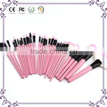 32pcs wooden handle make up brush cosmetic brushes for girls