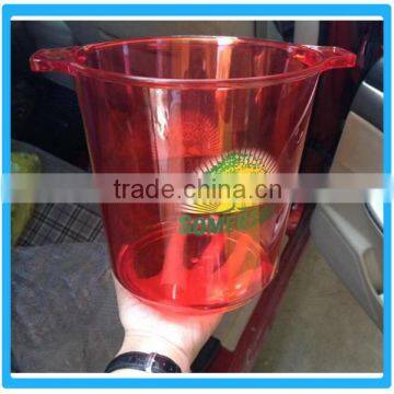 Hot Sale Plastic Advertising Ice Bucket Customize Ice Pail Beer Champagne Bucket