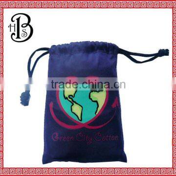 drawstring velvet pouch with custom logo