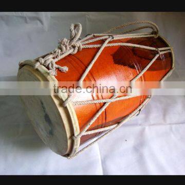 India Musical Instrument Dholak Drum Rope Tuned Dholki Dhol