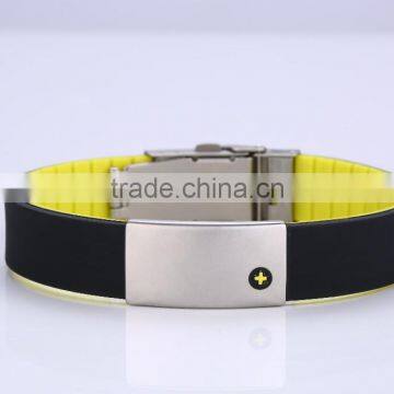 2016 Hot custom personalised silicone id wristbands for cyclists