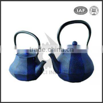 blue color enamel wholesales cast iron teapot