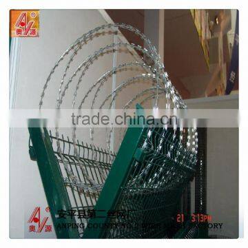 Galvanized Razor Barbed Wire, Stainless Steel Razor Barbed Wire Mesh