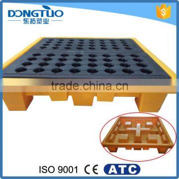 Plastic anti split pallets for drums, 1300*1300*300mm leakproof pallet