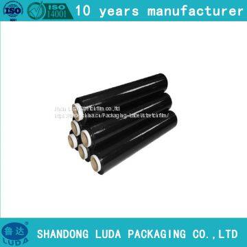 Shandong Luda Production Width of 50mm-1500mm Black Hand LLDPE Stretch Wrap Film photo-3