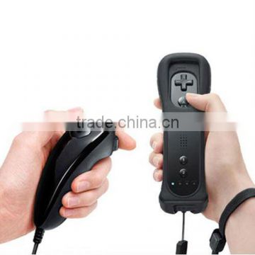 Black Remote + Nunchuck Controller Set + Case + Wrist For Nintendo Wii New