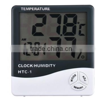 For HTC-1 High accuracy LCD Digital Thermometer Hygrometer Indoor Electronic Temperature Humidity Meter Clock Weather Station