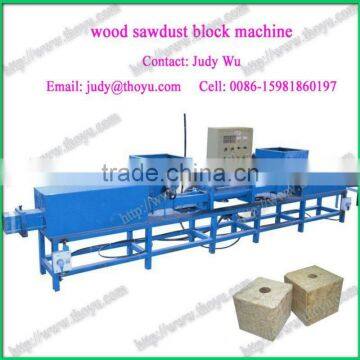 Hot pressing wood sawdust block machine