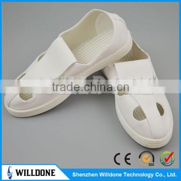 HOT!!! White Leather ESD Shoes, 4-Hole Antistatic Shoes