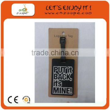 Hard Custom Printed PVC hard plastic Luggage Tag