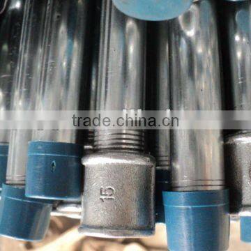 ASTM A53/A500, BS 1387-Hot Dipped Galvanized Steel Pipe -Threaded, Coulping, PVC cap010