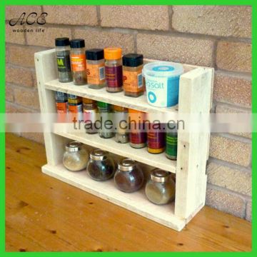 Rustic wooden spice rack