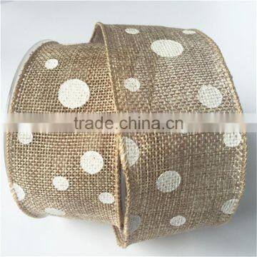 Cheap Wholesale 100 Linen Fabric for Gift Ribbon photo-4
