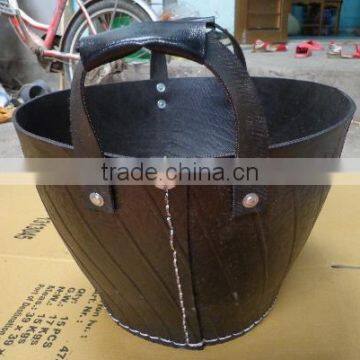 Vietnamese nice recycled rubber basket for gardening