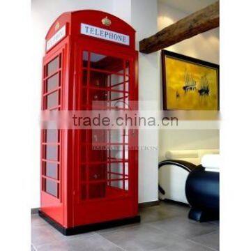 Botou Hengsheng Supplied High Quality London Telephone Booth for Sale / Red Antique Telephone Booth With Glass Steel HS-B-13 photo-3