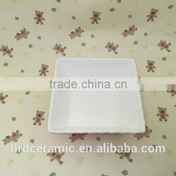 Stocked New Style Restaurant Square Ceramic Plates Dishes / Salad Bowl photo-5