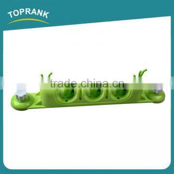 Toprank Plastic 3-Position Garage Closet Kitchen Tool Organizer Wall Mounted Mop Broom Holder Organizer With Sucker photo-3