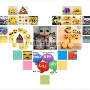 2015 New Wholesale Plush Emoji Toys Stuffed Pillow Emoji Cushion photo-3