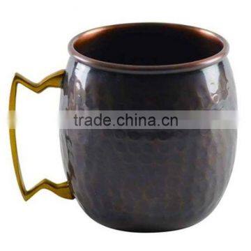 black antique copper hammerred beer mug